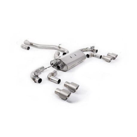 Ispušni sistemi Milltek Milltek Cat-back exhaust (louder) valved for Volkswagen Golf Mk7.5 R 310PS (non-GPF) 2017-2021 - Quad titanium tips | race-shop.hr