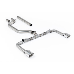 Milltek GPF-back exhaust (loudest) polished tips for Volkswagen Golf Mk8 GTi (GPF, 245ps, GT-115 Trims) 2020-2024