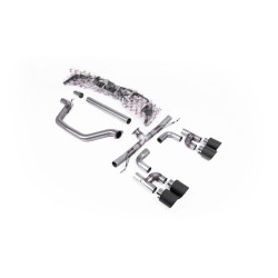 Milltek Cat-back exhaust (loudest) carbon tips for Volkswagen Golf Mk8 GTi (non-GPF, 245ps) 2021-2024