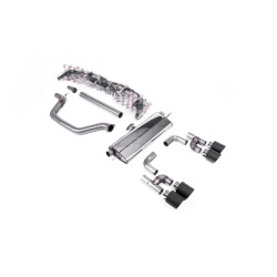 Milltek Cat-back exhaust carbon tips for Volkswagen Golf Mk8 GTi (non-GPF) 2021-2024