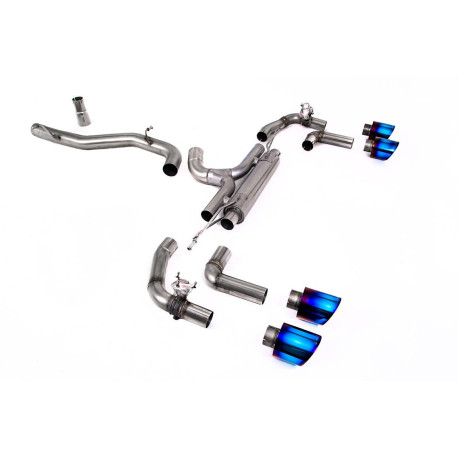 Ispušni sistemi Milltek Milltek Cat-back exhaust (loudest) for Volkswagen Golf Mk8.5 R (non-GPF) 2025+ - Burnt/blue titanium tips | race-shop.hr