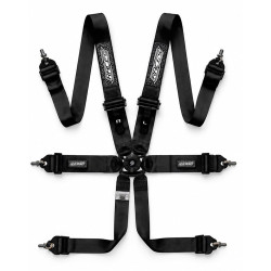 FIA 6 point sport safety belts RACES EVO 3" (76mm) - BLACK