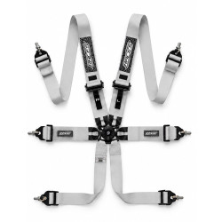 FIA 6 point sport safety belts RACES EVO 3" (76mm) - SILVER