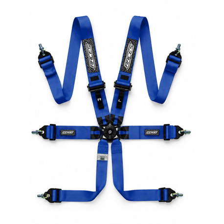 Sigurnosni pojasevi i dodaci FIA 6 point sport safety belts RACES EVO 3" (76mm) - BLUE | race-shop.hr