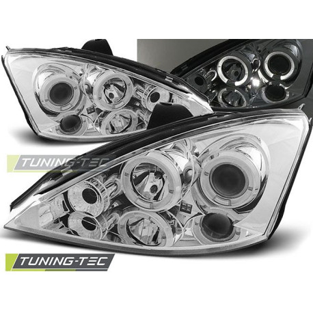 Farovi i rasvjeta TUNING-TEC farovi (Angel Eyes) za FORD FOCUS 10.98-10.01 (H1), krom | race-shop.hr