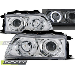 TUNING-TEC farovi (Angel Eyes) za HONDA CRX 90-02.92 (H1, bez homologacije), krom