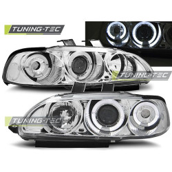 TUNING-TEC farovi (Angel Eyes) za HONDA CIVIC 09.91-08.95 4D (H1), krom