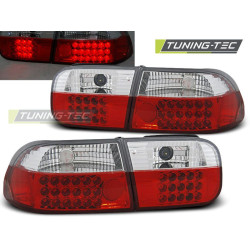 TUNING-TEC LED stražnja svjetla za HONDA CIVIC 09.91-08.95 2D/4D (COUPE / SEDAN, bez homologacije), crveno-bijela