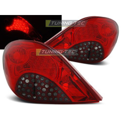 TUNING-TEC LED stražnja svjetla za PEUGEOT 207 3D/5D 05.06-06.09 (HATCHBACK), crveno-dimljena