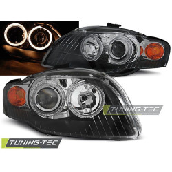 TUNING-TEC farovi (Angel Eyes) za AUDI A4 B7 11.04-03.08 (H7), crna