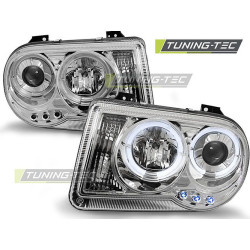 Farovi CHRYSLER 300C 05-10 angel eyes krom