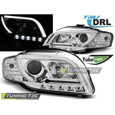 Farovi i rasvjeta TUNING-TEC farovi (Tube Light, DRL) za AUDI A4 B7 11.04-03.08 (H7/H1), krom | race-shop.hr
