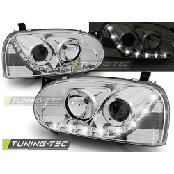 TUNING-TEC farovi (DRL) za VW GOLF 3 91-97 (H1), krom