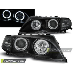 TUNING-TEC farovi (Angel Eyes) za BMW E46 09.01-03.05 (LIMOUSINE, TOURING, H7/H1), crna