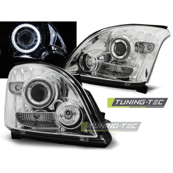 TUNING-TEC farovi (CCFL, Angel Eyes) za TOYOTA LAND CRUISER 120 03-09 (H1, bez homologacije), krom