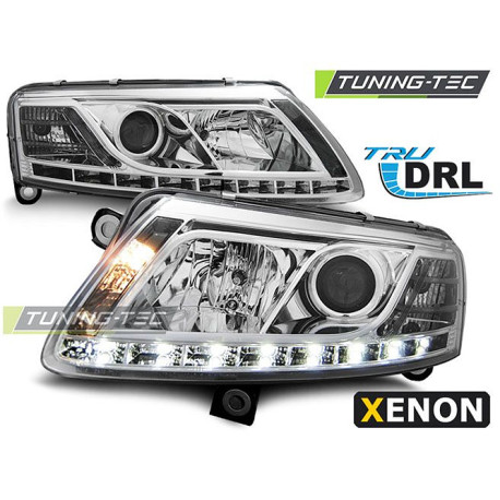 Farovi i rasvjeta TUNING-TEC farovi (True DRL) za XENON AUDI A6 C6 04.04-08 (D2S/H1), krom | race-shop.hr