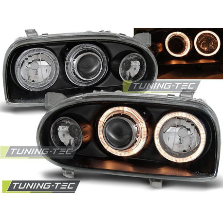 Farovi i rasvjeta TUNING-TEC farovi (Angel Eyes) za VW GOLF 3 09.91-08.97 (H7), crna, V2 | race-shop.hr
