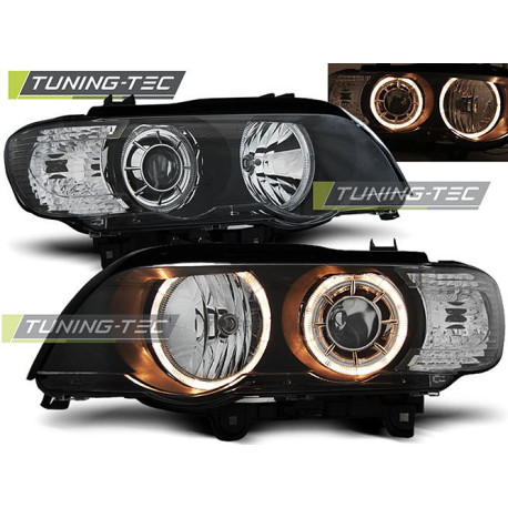 Farovi i rasvjeta TUNING-TEC farovi (Angel Eyes) za BMW X5 E53 09.99-10.03 (H7), crna, V1 | race-shop.hr