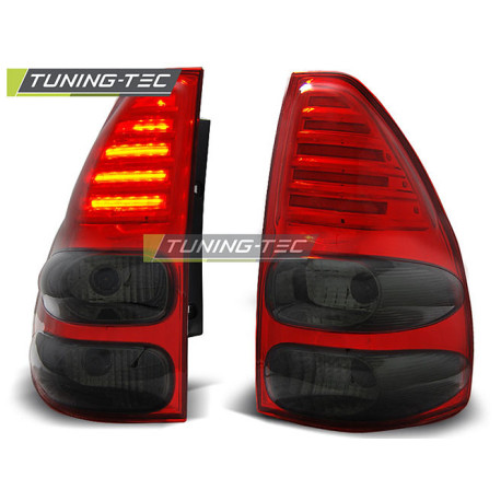 Farovi i rasvjeta TUNING-TEC LED stražnja svjetla za TOYOTA LAND CRUISER 120 03-09 (bez homologacije), crveno-dimljena, V2 | race-shop.hr
