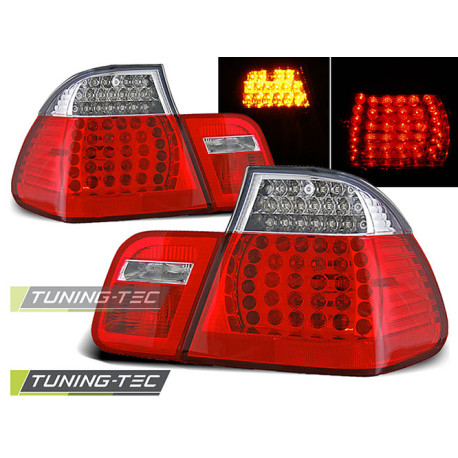Farovi i rasvjeta TUNING-TEC LED stražnja svjetla za BMW E46 09.01-03.05 SEDAN, crveno-bijela, V2 | race-shop.hr