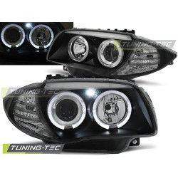 TUNING-TEC farovi (Angel Eyes) za BMW 1 E87/E81/82/88 04-11 (H7), crna, V1