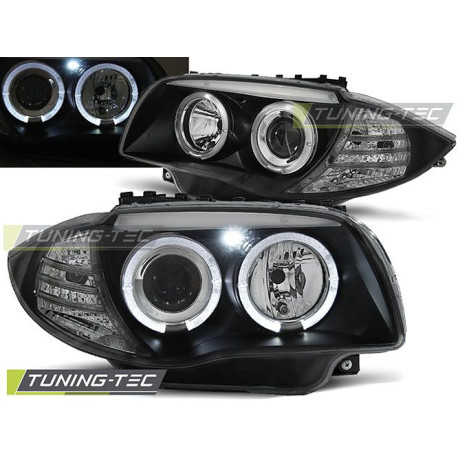 Farovi i rasvjeta TUNING-TEC farovi (Angel Eyes) za BMW 1 E87/E81/82/88 04-11 (H7), crna, V1 | race-shop.hr