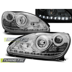 TUNING-TEC farovi (DRL) za MERCEDES W220 S-KLASA 09.98-05.05 (H7), krom
