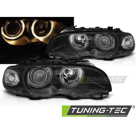 Farovi i rasvjeta TUNING-TEC farovi (Angel Eyes) za BMW E46 04.99-03 COUPE CABRIO (H7), crna | race-shop.hr
