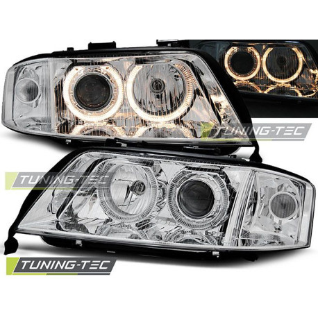 Farovi i rasvjeta TUNING-TEC farovi (Angel Eyes) za AUDI A6 05.97-06.01 (H7), krom | race-shop.hr