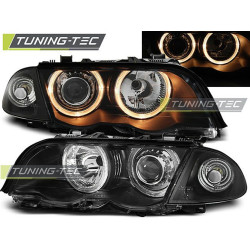TUNING-TEC farovi (Angel Eyes) za BMW E46 05.98-08.01 S/T (LIMOUSINE, TOURING, H7), crna, V1