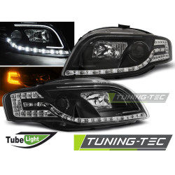 TUNING-TEC farovi (Tube Light) za AUDI A4 B7 11.04-03.08 (H7/H1), crna, V2