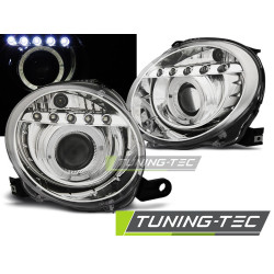 TUNING-TEC farovi (Projector) za FIAT 500 07-15 (H1), krom