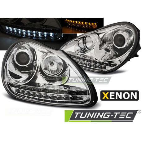Farovi i rasvjeta TUNING-TEC farovi (DRL) za XENON PORSCHE CAYENNE 02-06 (D1S), krom | race-shop.hr
