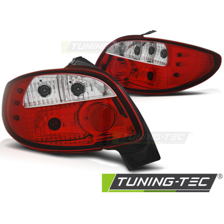 Farovi i rasvjeta TUNING-TEC stražnja svjetla za PEUGEOT 206 10.98, crveno-bijela | race-shop.hr
