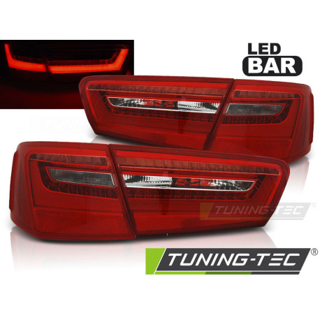 Farovi i rasvjeta TUNING-TEC LED stražnja svjetla za AUDI A6 C7 11-10.14, crveno-bijela | race-shop.hr