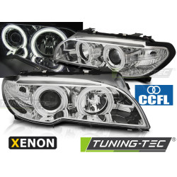 TUNING-TEC farovi (CCFL, Angel Eyes) za XENON BMW E46 04.03-06 COUPE CABRIO (D2S/H1), krom