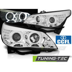 FAROVI ANGEL EYES CCFL KROM LED INDIKATORI za BMW E60/E61 03-07