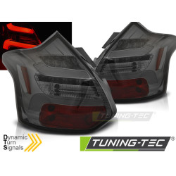 TUNING-TEC LED stražnja svjetla (LED Bar, SEQ) za FORD FOCUS 3 11-10.14 HATCHBACK, dimljena
