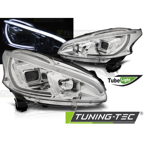 Farovi i rasvjeta TUNING-TEC farovi (Tube Light) za PEUGEOT 208 4.12-06.15 (H11/H1), krom | race-shop.hr