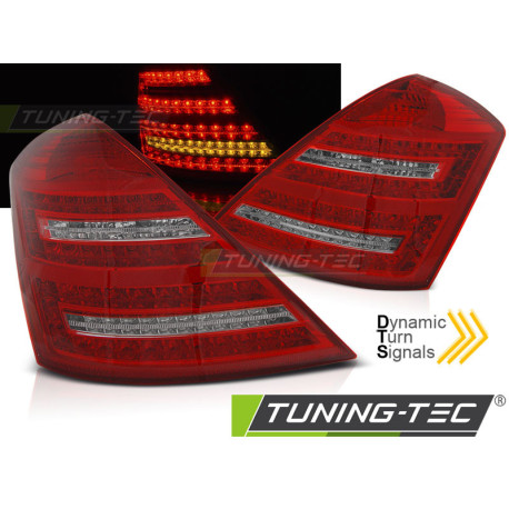 Farovi i rasvjeta TUNING-TEC LED stražnja svjetla (SEQ) za MERCEDES W221 S-KLASA 05-09, crveno-bijela | race-shop.hr
