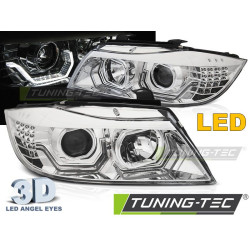 Farovi angel eyes led 3D krom za BMW E90/E91 05-08