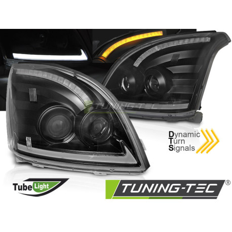 Farovi i rasvjeta TUNING-TEC farovi (Tube Light, SEQ) za TOYOTA LAND CRUISER 120 03-09 (H7/H3, bez homologacije), crna | race-shop.hr