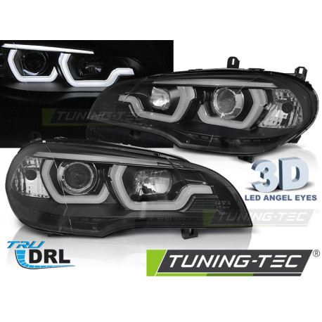 Farovi i rasvjeta TUNING-TEC farovi (Tube Light, DRL) za BMW X5 E70 07-13 (H7/H1), crna | race-shop.hr