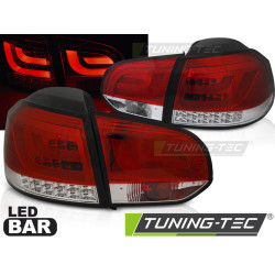 TUNING-TEC LED stražnja svjetla (LED Bar) za WHIE VW GOLF 6 10.08-12, crvena, V2