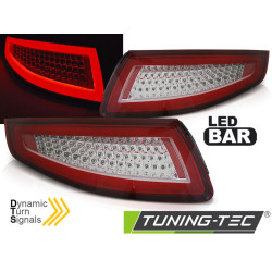 TUNING-TEC LED stražnja svjetla (LED Bar, SEQ) za WHIE PORSCHE 911 997 04-09, crvena