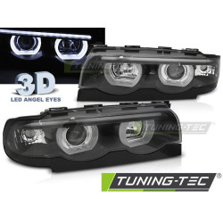Farovi angel eyes led 3D crna za BMW E38 94-01