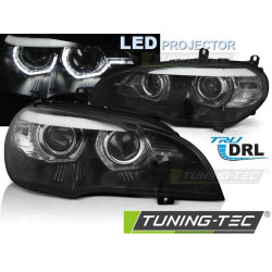 TUNING-TEC LED farovi (Angel Eyes, DRL) za BMW X5 E70 07-13 (XENON ) (OEM), crna