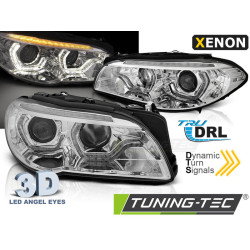 TUNING-TEC farovi (Angel Eyes, DRL, SEQ) za XENON BMW F10/F11 LCI 13-16 (D1S), krom