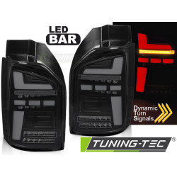TUNING-TEC LED stražnja svjetla (LED Bar, SEQ) za VW T6.1 20 (za tvorničko žaruljasto svjetlo), crno-dimljena, V2