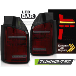 TUNING-TEC LED stražnja svjetla (LED Bar, SEQ) za VW T6.1 20 (za tvorničko žaruljasto svjetlo), crveno-dimljena, V1